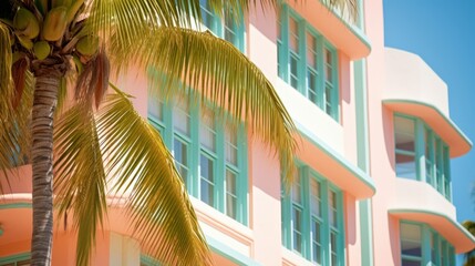 Fototapeta premium Miami, Florida residential building detail.