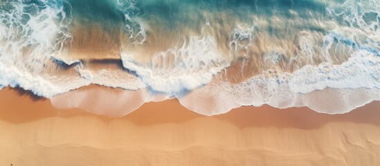 Astonishing beach sand seen from the sky