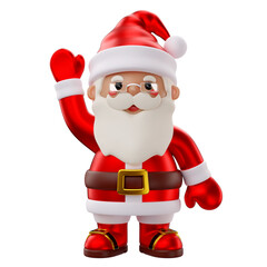 3d rendering of christmas santa claus icon
