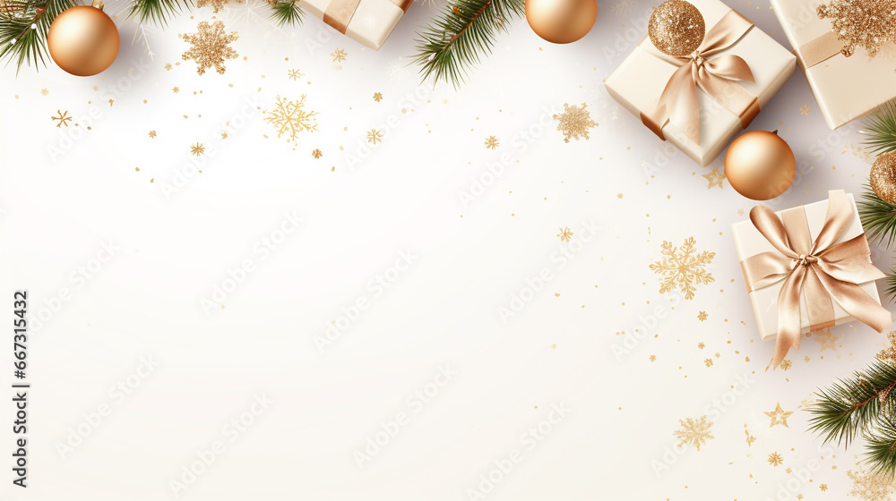 Wall mural beautiful chrismas background template with copy space for text