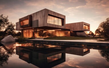 Fototapeta premium Luxury home in valencia designed by a top architects