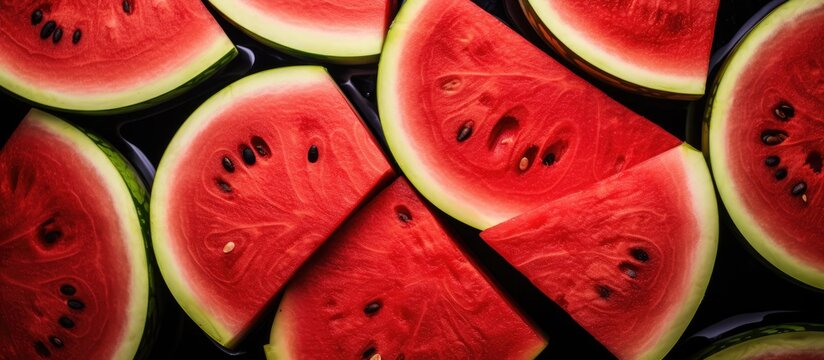 Close up stock photo of a ripe watermelon