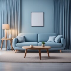 Living room in a bright modern house open floor plan minimalist style.