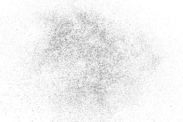 Distressed black texture. Dark grainy texture on white background. Dust overlay textured. Grain noise particles. Rusted white effect. Grunge design elements. Vector illustration. - obrazy, fototapety, plakaty