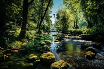 beautiful stream in the forest