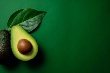 avocado in green with space. Generative AI