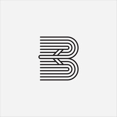 Letter B plane logo design illustration vector template