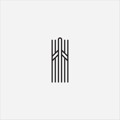 Letter I plane logo design illustration vector template