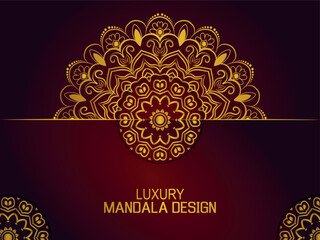 Luxury ornamental mandala design background in gold, Luxury wedding invitation card, Ornamental floral corner frame, gold mandala decoration for marketing agency