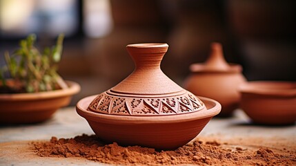 Traditional, Moroccan tagine pot, ai generated