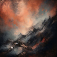 Fototapeta premium teal, orange, and black color gradient backgrounds, emphasizing grainy texture effects suitable for poster, banner, landing page, and backdrop designs