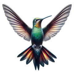 Whimsical Delicate Hummingbird in Flight, GENERATIVE AI