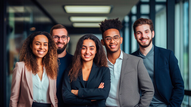 A young, modern, and inclusive work group with a positive attitude and ambition