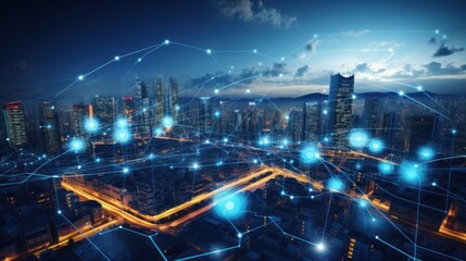 Fototapeta premium Explore the applications of edge computing in enhancing IT services and reducing latency
