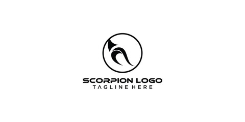 Simple Scorpion logo design with modern concept| premium vector