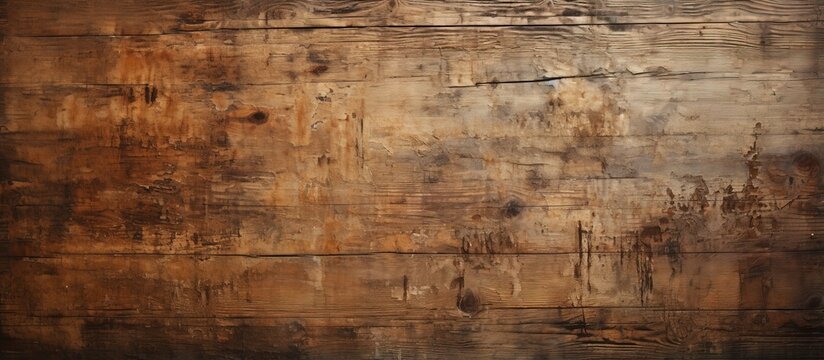Vintage interior with a cracked brown wooden door as the textured background