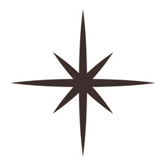 Fototapeta premium Isolated hand drawn star shape icon Vector