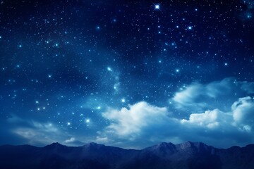 A sky with abundant stars and clouds. Generative AI