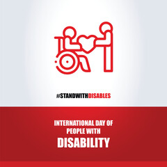 Free Vector Flat International Day Of People With Disability Social Media Concept