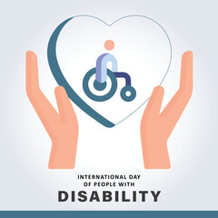 Fototapeta premium International Day Of People With Disability Social Media Concept Vector Illustration