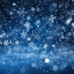Fototapeta na wymiar A snowy winter background with falling snowflakes