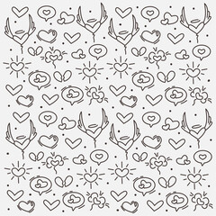 Fototapeta premium Hand drawn illustration background with abstract shapes Vector