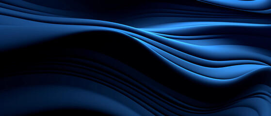 Abstract blue 3D waves