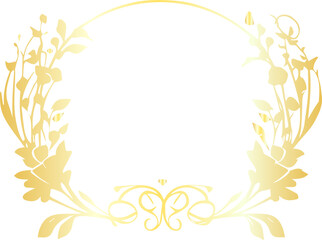golden floral frame