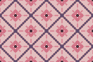 ethnic pattern design, repeat and seamless, geometric and floral element for textile.