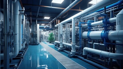 The factory implements advanced water filtration systems