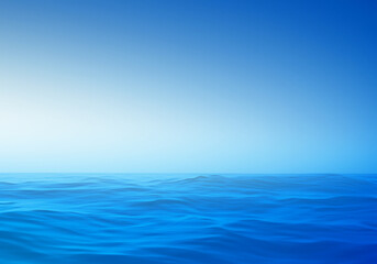 Obraz premium 青色の透明感のある曲線の背景素材