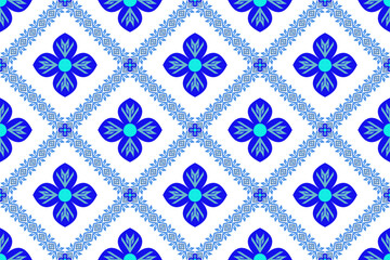 ethnic pattern design, repeat and seamless, geometric and floral element for textile.