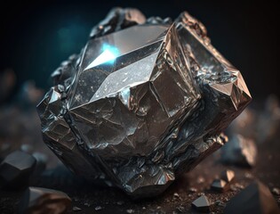 Diamond crystal background stone Close up Multicolored gemstone