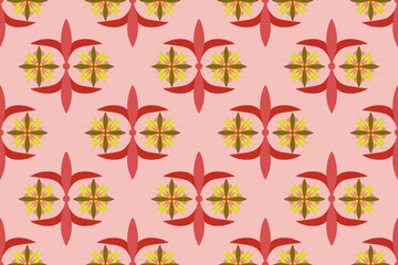 Fototapeta premium ethnic pattern design, repeat and seamless, geometric and floral element for textile.