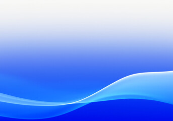 Fototapeta premium 青色の透明感のある曲線の背景素材