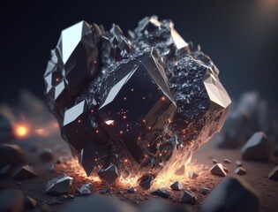 Quartz crystal background stone Close up Multicolored gemstone