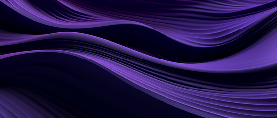 Abstract purple and black 3D waves