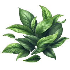 Pure Fresh Tea Leaf Macro Image, GENERATIVE AI