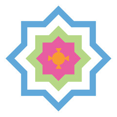 islamic star multi color