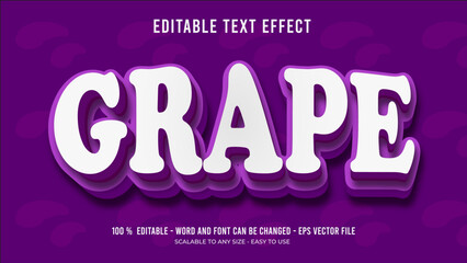 grape editable text effect