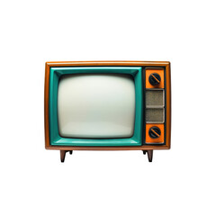 Retro charm meets modern minimalism with this isolated transparent vintage TV. A glimpse of the past reimagined