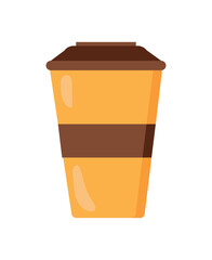 reusable coffee cup with brown decor