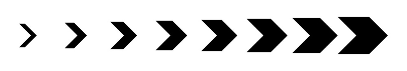 Abstract arrow speed icon. Sideways Arrow icon Striped direction sign, Turn right symbol. Data transfer technology concept. Vector element