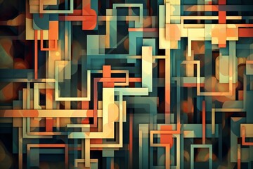 This abstract background showcases intricate geometric details. Generative AI