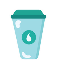 reusable coffee cup with drop decor