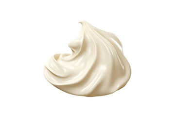Heavy cream isolated on a transparent and white background