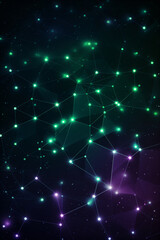 Fototapeta premium Abstract technology background. Network connection structure with dots and lines