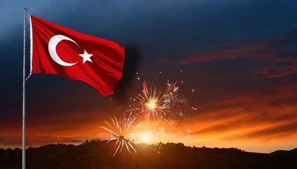 Turkish flag, celebration, turkish culture. - obrazy, fototapety, plakaty