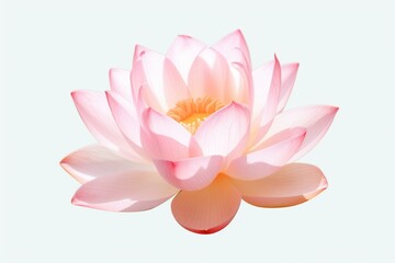 Transparent pink water lily lotus flower. Generative AI