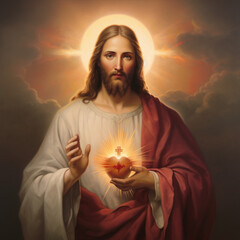Image of Jesus of Nazareth, Christ or Jesus Christ, son of God, He is the central figure of Christianity and one of the most influential in history